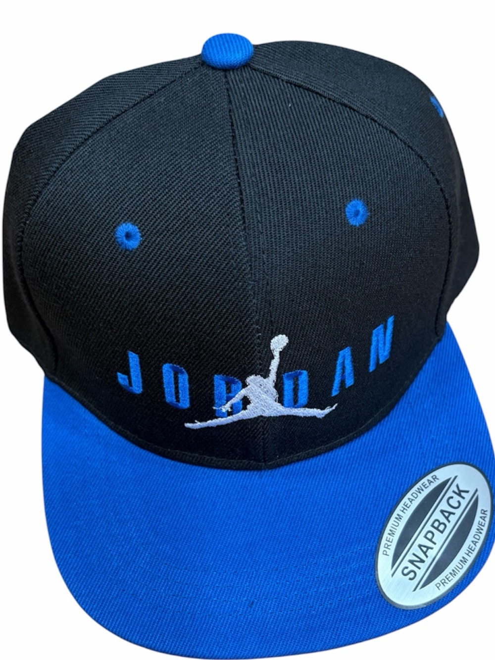 Jordan Black and Blue Embroidered Snapback Cap air Jordan hat new - Picture 2 of 3